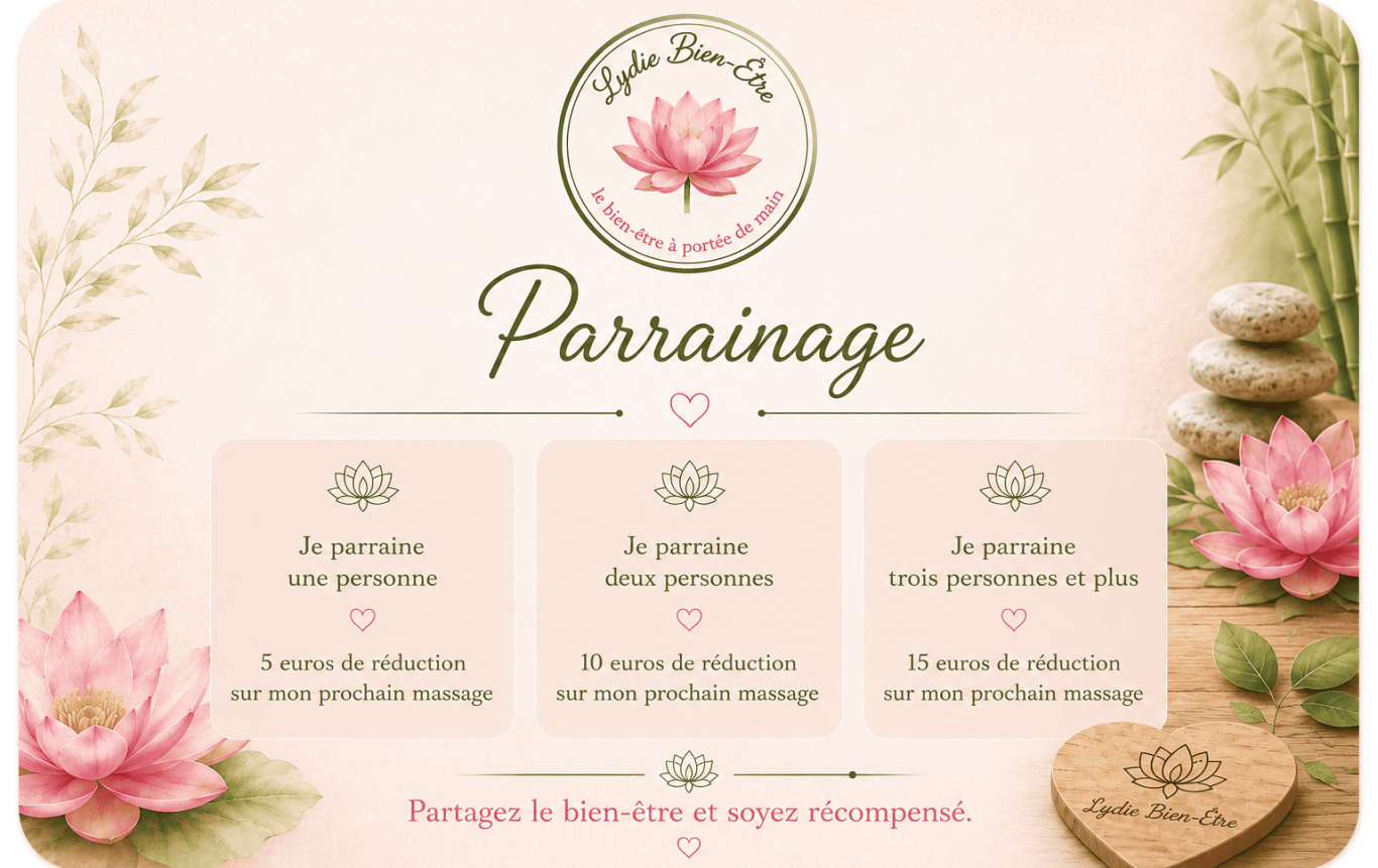 Carte de parrainage et réductions Lydie Bien-Être