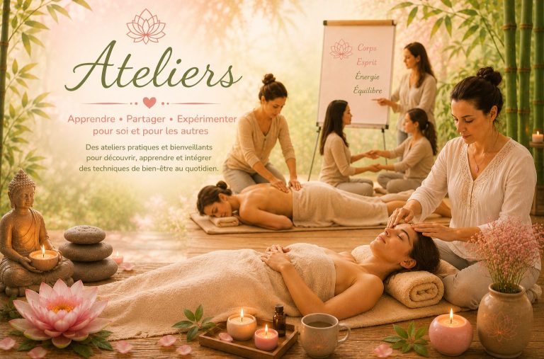 Ateliers bien-être – Lydie Bien-Être Ateliers bien-être pour découvrir, apprendre, expérimenter différentes pratiques de massage, d’énergétique dans une ambiance conviviale.