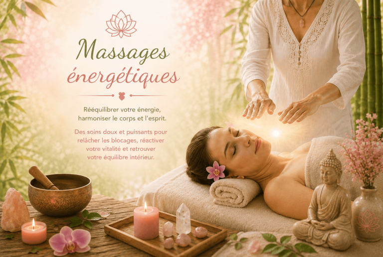 Massage énergétique de Lydie Bien-Être pour favoriser la détente, l’harmonisation du corps et de l’énergie et le bien-être intérieur.