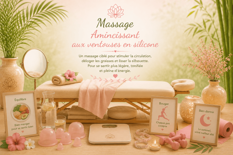 Massage amincissant aux ventouses en silicone Massage amincissant aux ventouses en silicone pour lisser et tonifier la silhouette